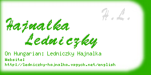 hajnalka ledniczky business card